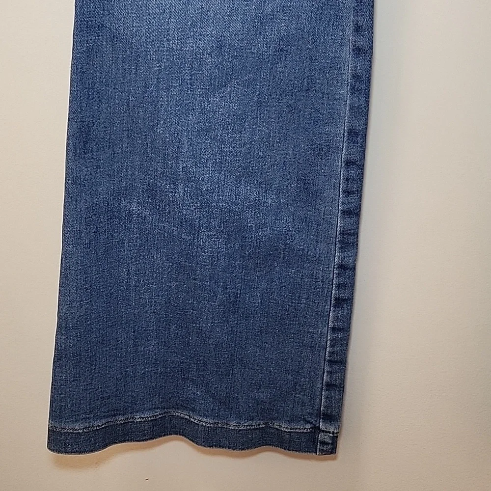 SPANX JEANS High-Rise Flare Authentic Blue Meduim Blue Strechable Pants Size XL - Picture 8 of 16